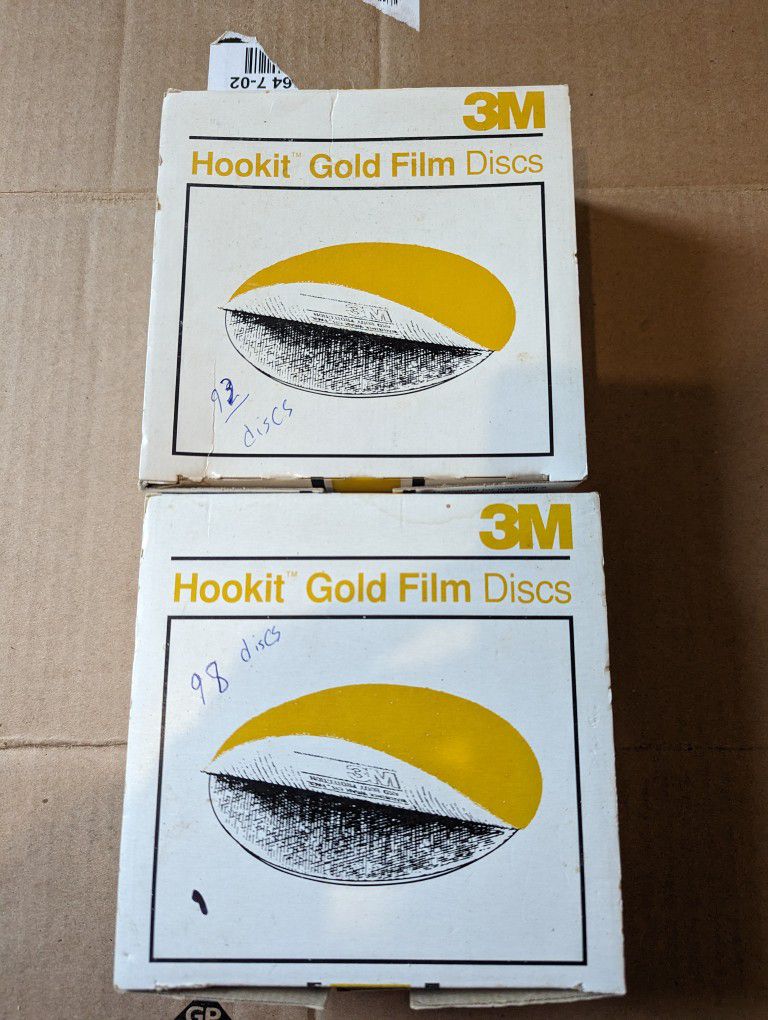 3M  Hookit Gold Film Discs ( P400 / P 320)  Each Box $25 