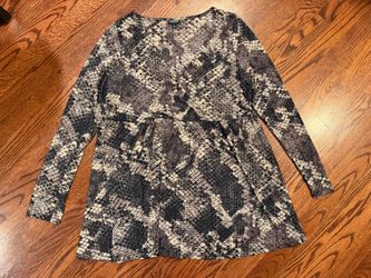 Torrid Babydoll Knit and Mesh Snakeskin Print Top Woman’s Plus Size 1