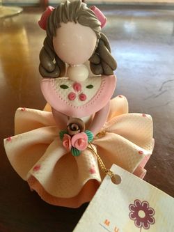 Ceramic doll Natalie 4 3/4” height x 4” wide