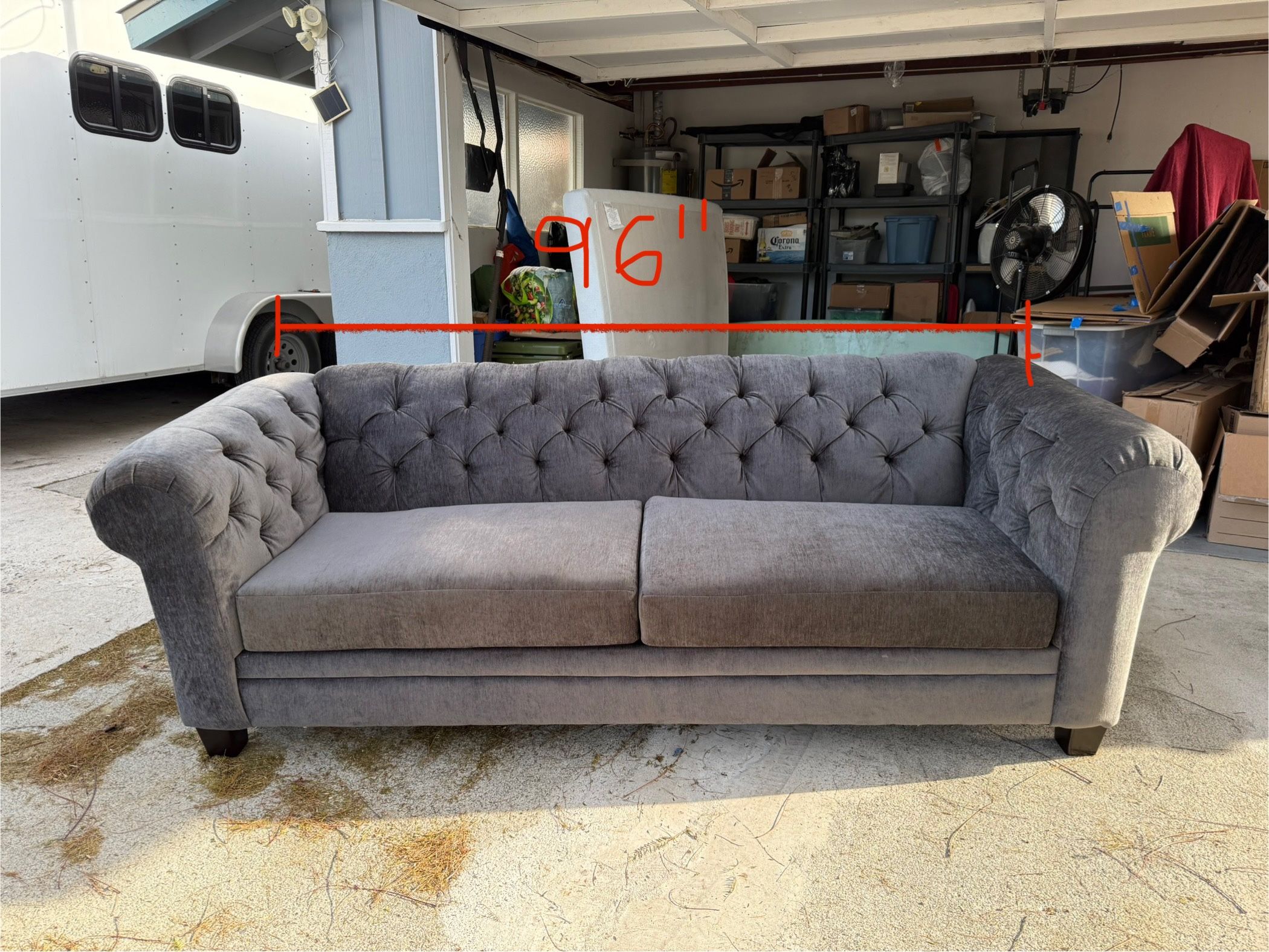 Charcoal Couch - Nearly New