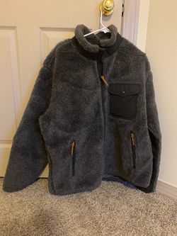 Mens Wool Fleece Jacket Full Zipper