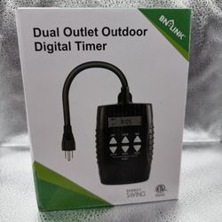 Dual Outlet Outdoor Digital Timer 