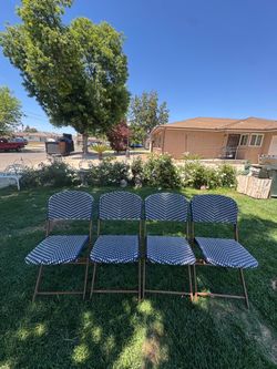 FREE DELIVERY $50 FOR THE SET OF WICKER FOLDING CHAIRS, FREE DELIVERY