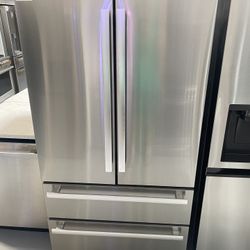 Stainless Steel French 4-Door Counter Depth Refrigerator 