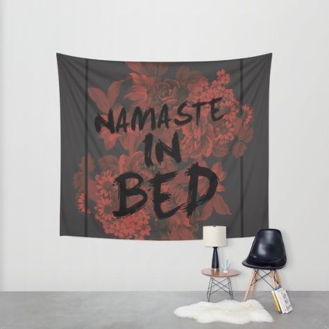 Namaste in Bed Wall Tapestry