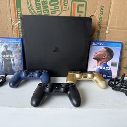 Playstation 4 (1TB) with 3 controllers and 3 games