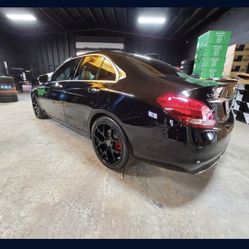 19 INCH NEW WHEELS AMG STYLE STAGGERED FOR MERCEDES BENZ C250 C300 C350 CLA250 A220 W204 W205 WITH NEW TIRES !!!