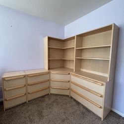 4 Drawers & 2 Book Shelves Set