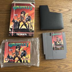 Gauntlet 1 Tengen Black  (Nintendo NES) Complete in Box w/ Poster CIB