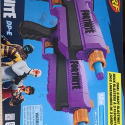 NERF Fortnite DP-E Exclusive Dart Blaster Toy Dual 3-Dart Blasting