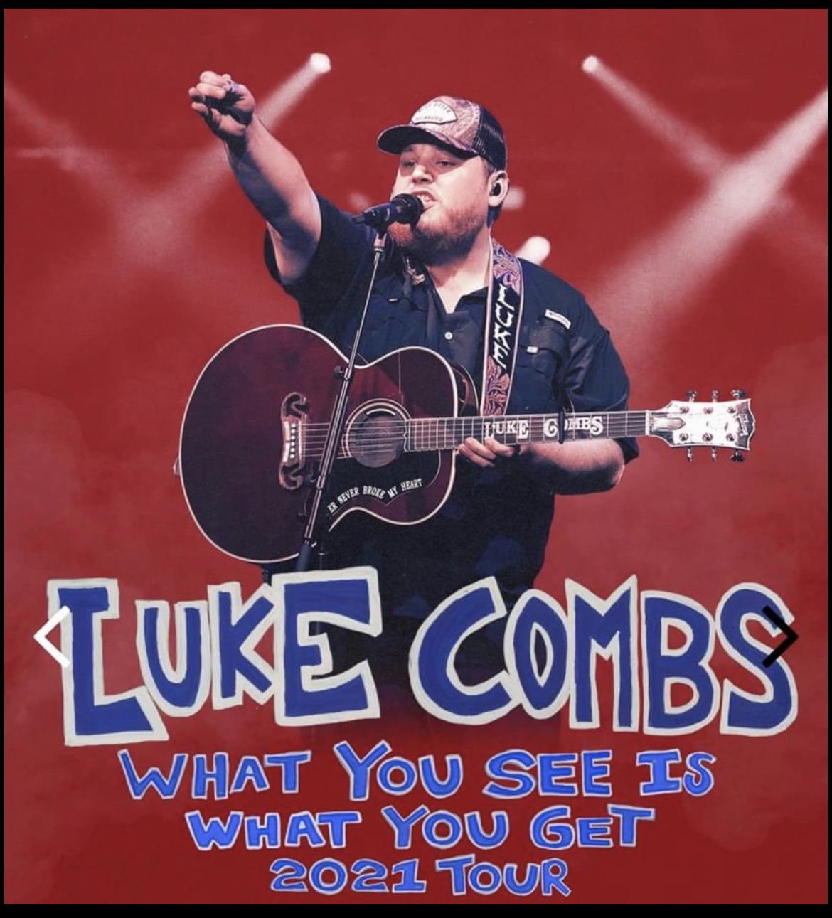 Luke Combs Saturday October 30,2021