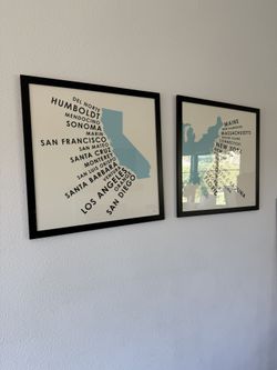 Orange And Park Prints W Frames