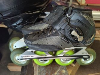 Kids size 1 powerslide inline speed skates