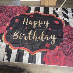 Happy Birthday Backdrop 