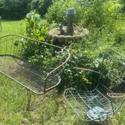  Vintage Homecrest Patio Furniture 3 Piece Set  