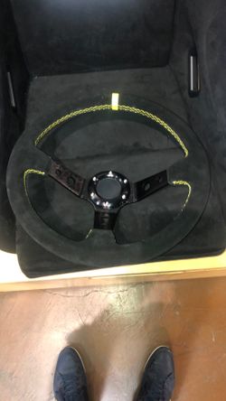 Brand New Suede Steering Wheel Black