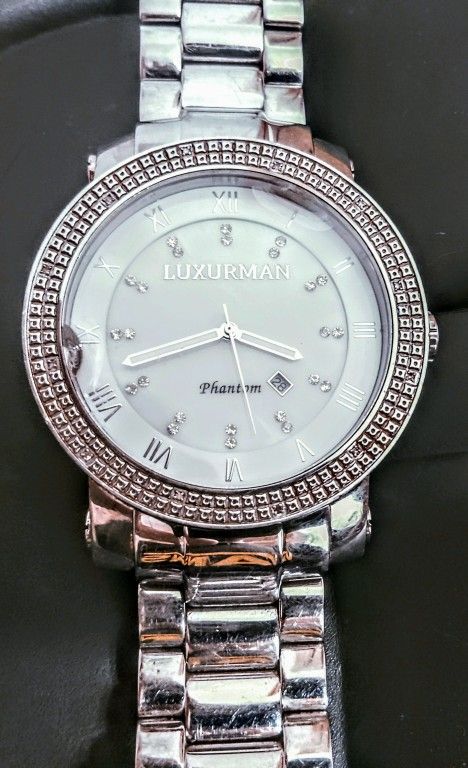 Luxurman Phantom Watch 49mm, Pearl And Diamond