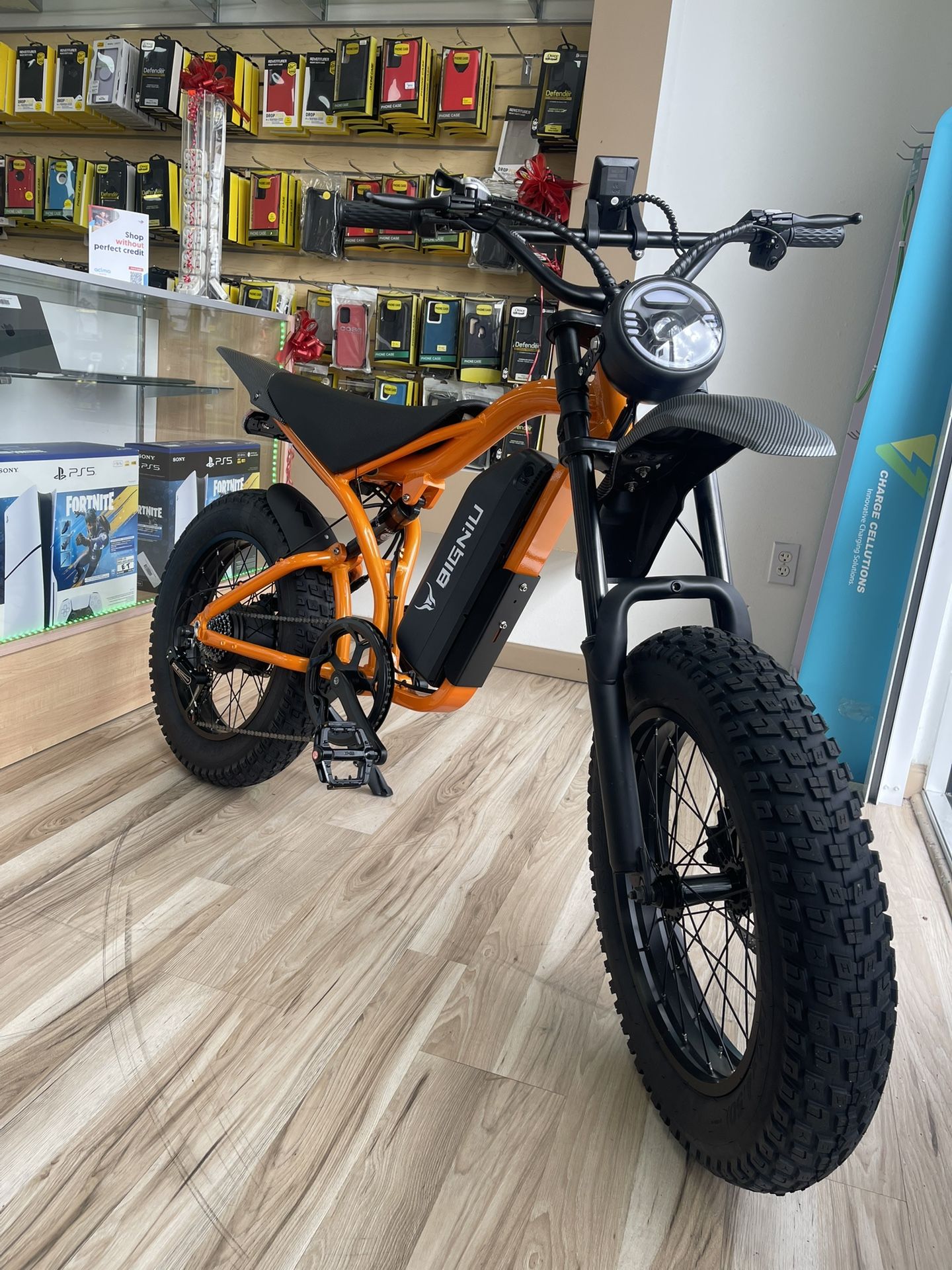 BigNiu 40MPH Electric Bike Long Range Fat Tire ebike Financing Deal $10 To $100 Down Payment
