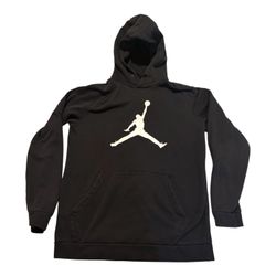 Black Jordan hoodie white Jordan  Logo