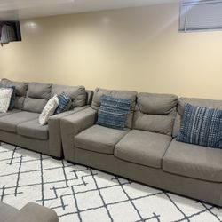 Three Sofa Couches Three Seater Upholstery 