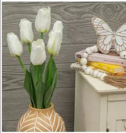 New Artificial Faux Tulip Flower plant/ house decor home indoor outdoor