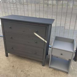 3 drawer dresser and night stand