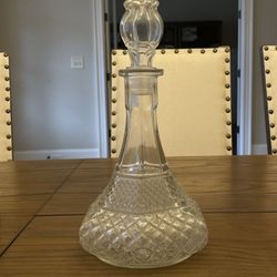 Vintage pressed glass decanter