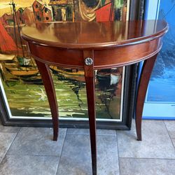 Antique half moon table