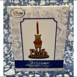 NEW Disney Store Winnie the Pooh Sketchbook Christmas Present Xmas Gift Ornament Limited Edition Brand NEW NEVER OPENED Perfect Gift