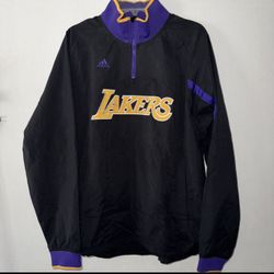  Los Angeles Lakers Yellow Hoodie Sweater LA Quarter Zip Windbreaker Jacket 