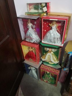 Holiday Barbies from 1993 to 2014