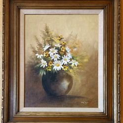 Vintange Floral  Oil Painting Bouquet 