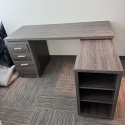 Used L-shaped desk, one drawer is broken Free Chair Included