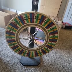 Large Prize Spin Wheel Carnival Raffle Game Wheel Freestanding Colorful Numbers Gamble Events