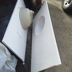 Bathroom Vanity Counter & Sink Marble