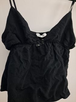 Black Short Strap Top