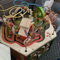 Wooden Activity Cube