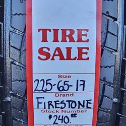 225/65/17 FIRESTONE DESTINATION $240.00