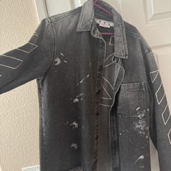 off white denim jacket