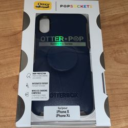 New Apple iPhone XS/X Case Navy Blue Pop