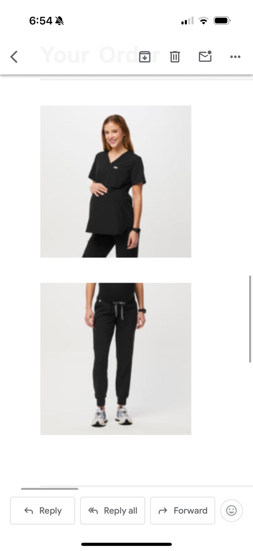Figs Black Maternity Scrubs