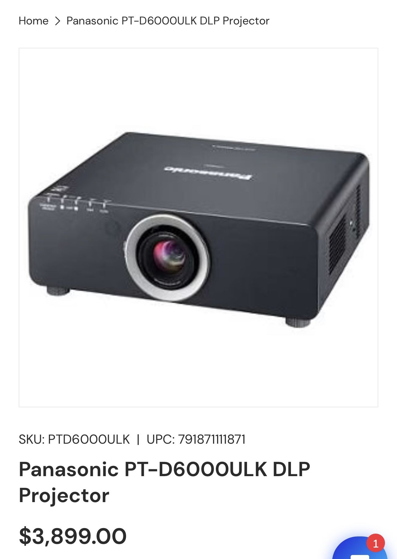 Panasonic Projector 