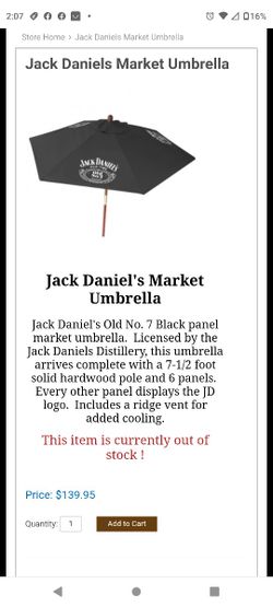 Jack Daniels Outdoor Umbrellas