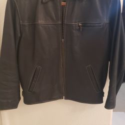 Tannery West Leather Biker / Flight Jacket - Men's Small