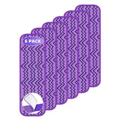 6 Purple Mop Pads Compatible with Swiffer PowerMop, Microfiber Reusable & Washable Mopping Cloths, Multi-Purpose Floor Cleaning *NEW*