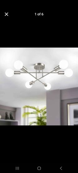 Modern Sputnik Chandelier, 6-Light Ceiling Light Fixture, Bedroom Light Fixture, Sputnik Lights Fixt