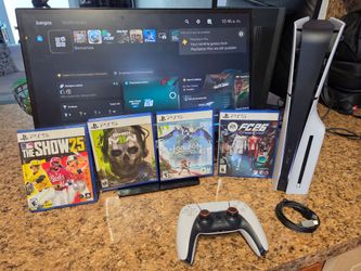 Ps5 slim disk 4 juegos a elegir y un mando