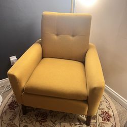 Upholstered Armchair (Yellow)