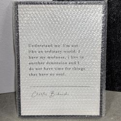 Charles Bukowski Quote Framed Wall Art – Minimalist Typography Print