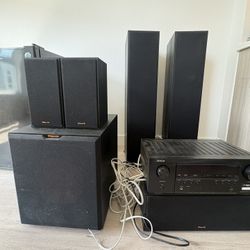 Klipsch 5.1 Surround Sound System with Denon 8K Receiver